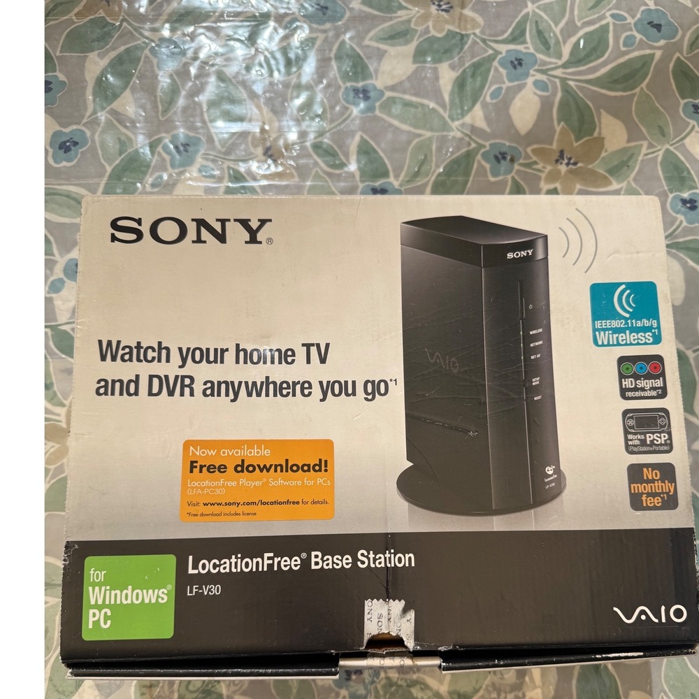 Sony LocationFree Base Station LF-V30 Wireless TV DVR Streamer for PC PSP Black